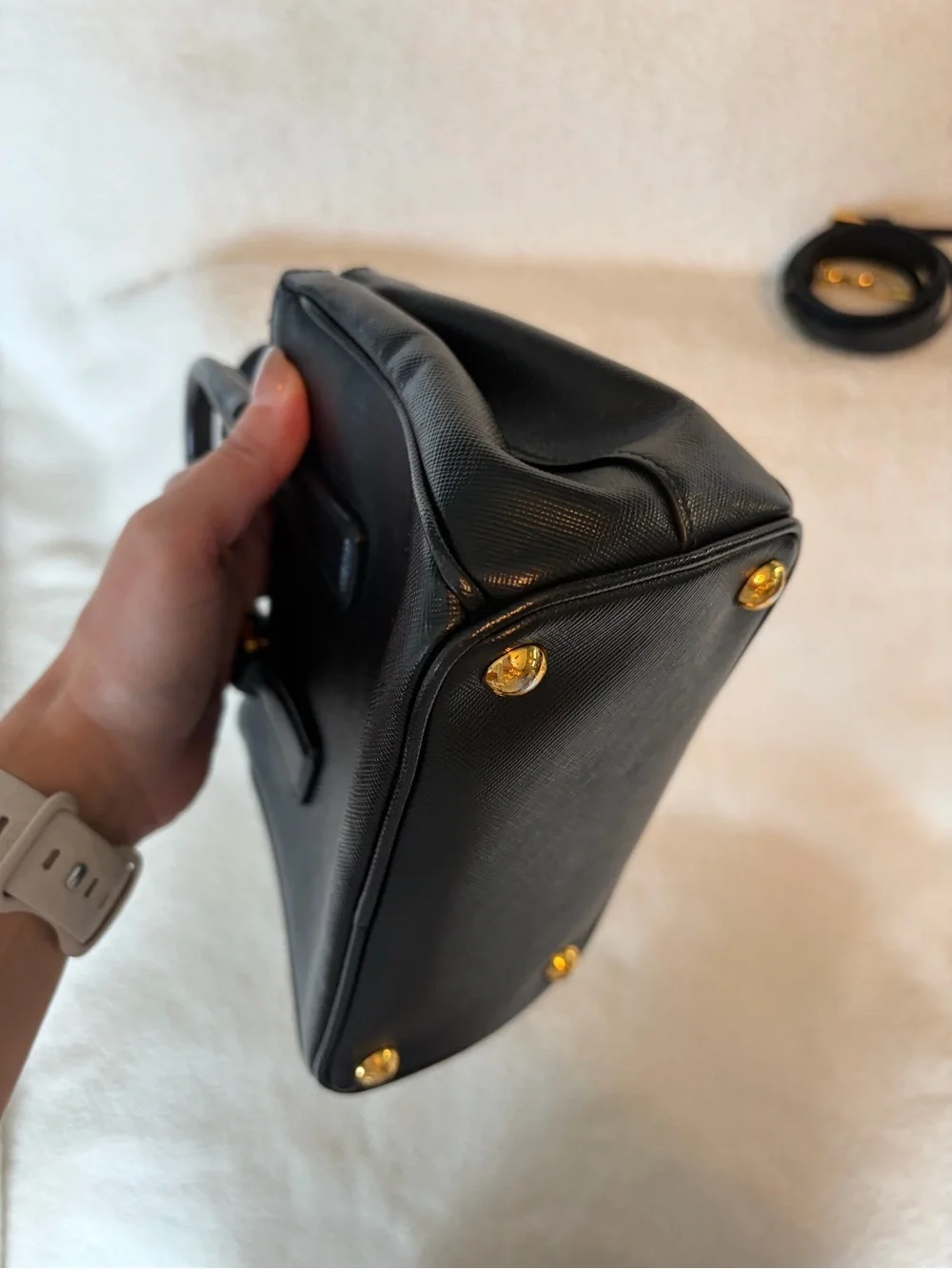 Prada Galleria Micro Saffiano Leather Black Bag
